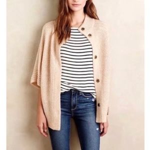 Anthropologie Angel of the North Soft Knit Poncho Alpaca Wool Blend Sweater